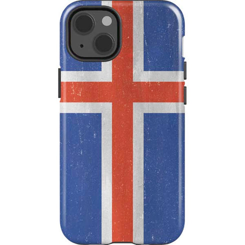 Iceland Flag Distressed iPhone 15 Impact Case